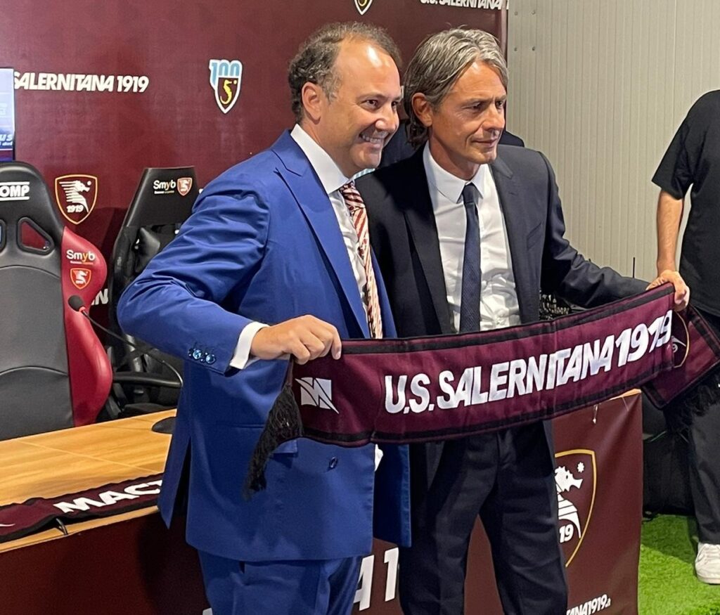 Salernitana, Inzaghi si presenta: «Tocca a me salvare questa squadra, valorizzare questo gruppo»