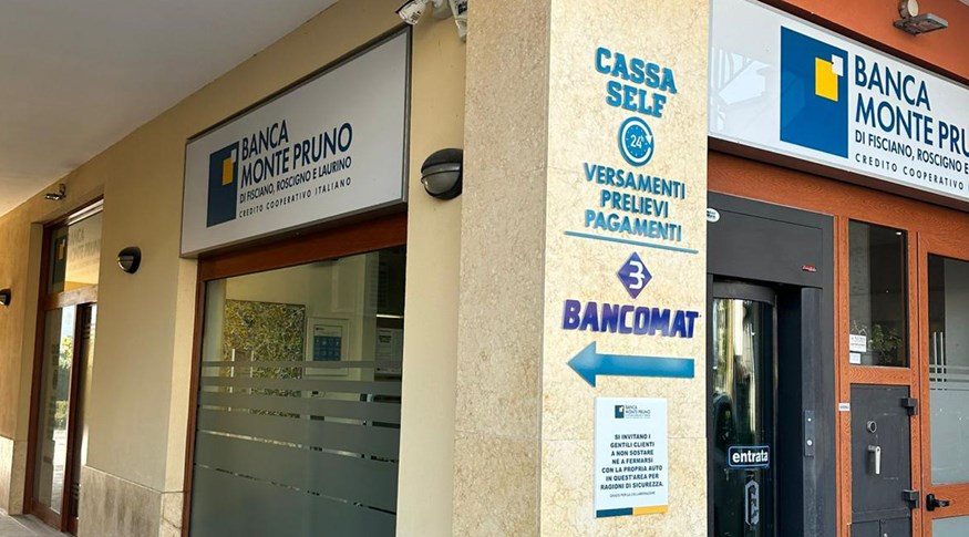 Filiale di Padula: operativa la nuova Cassa Self/Bancomat H24