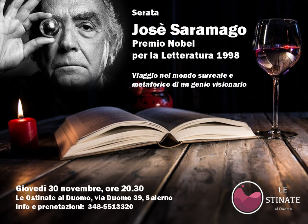 “Un vino/un libro”, serata dedicata a Saramago