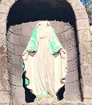 Olevano, Sassi contro la statua: Madonna decapitata