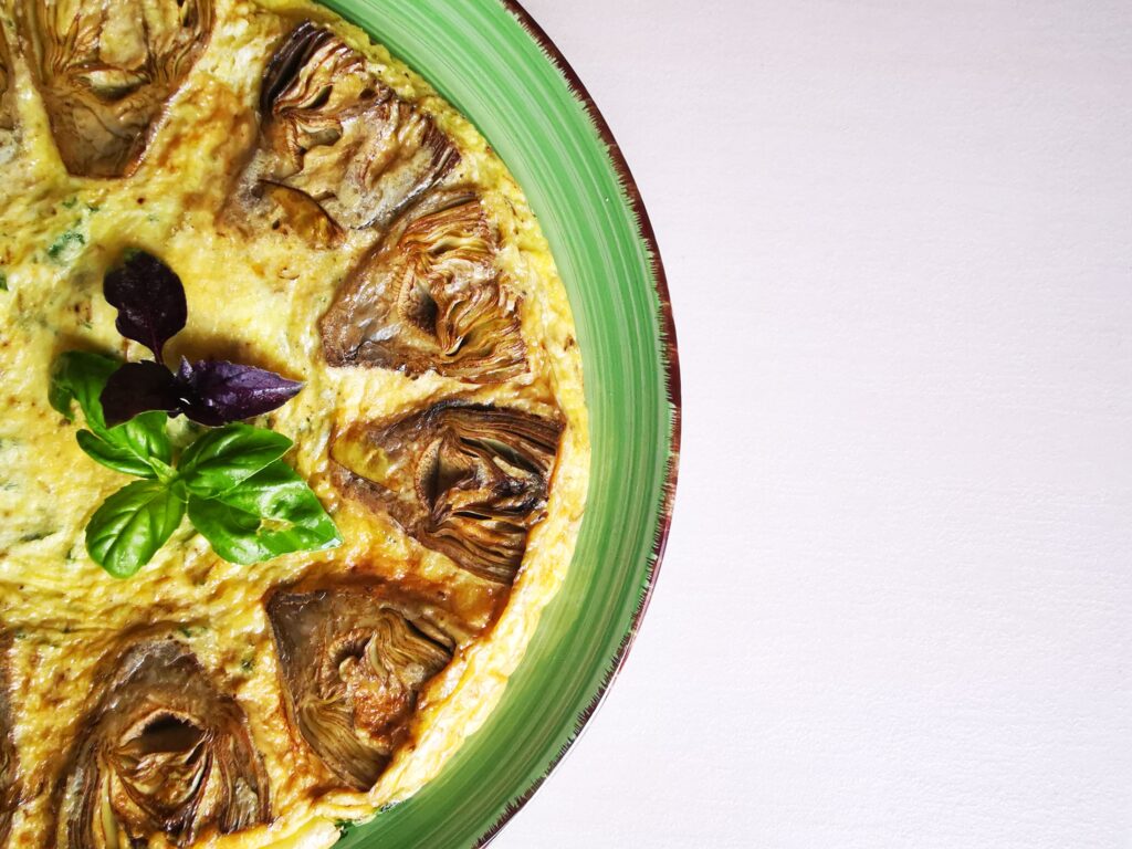Frittata con i carciofi di Paestum