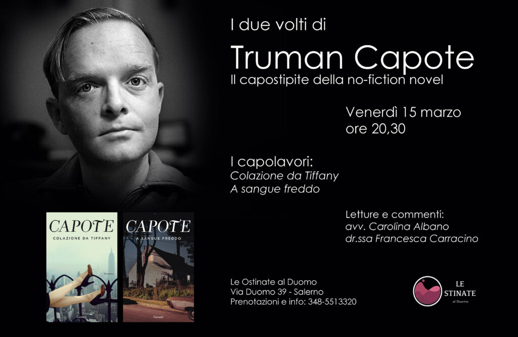 “Un libro/un vino”, serata dedicata a Truman Capote