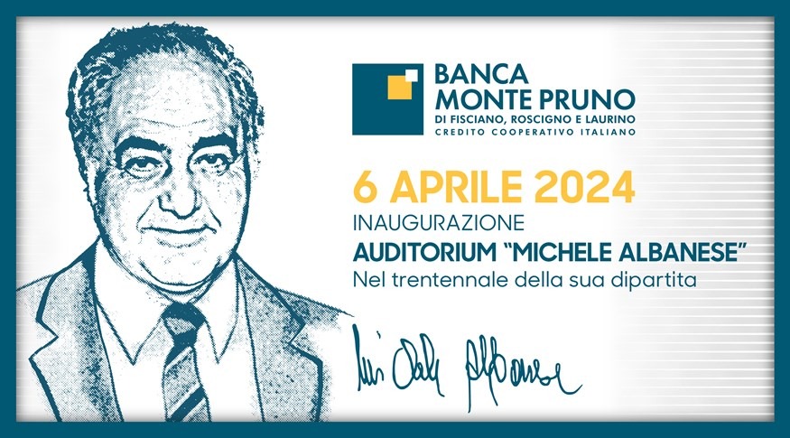 Roscigno: inaugurazione Auditorium “Michele Albanese”, compianto Presidente della BCC
