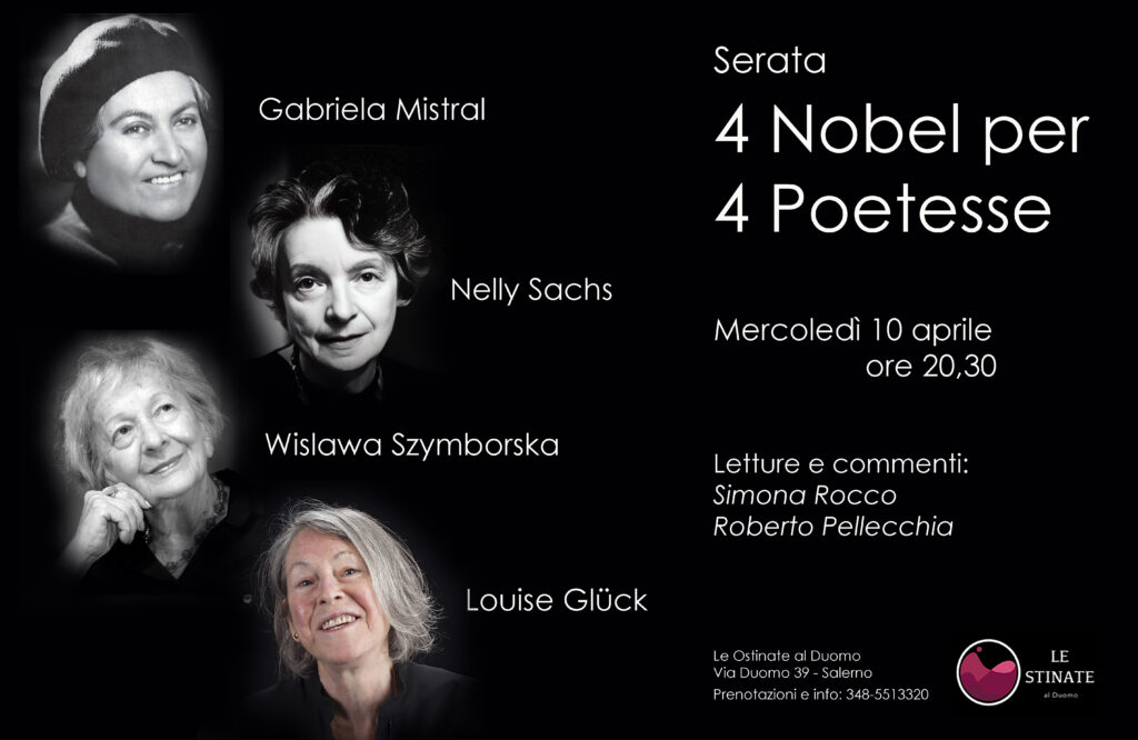 A Salerno “4 Nobel per 4 poetesse”