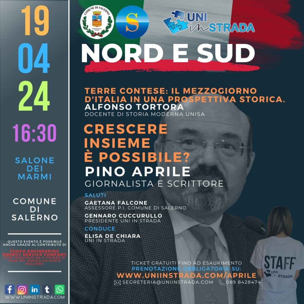 Pino Aprile a Salerno per il convegno “Nord e Sud”