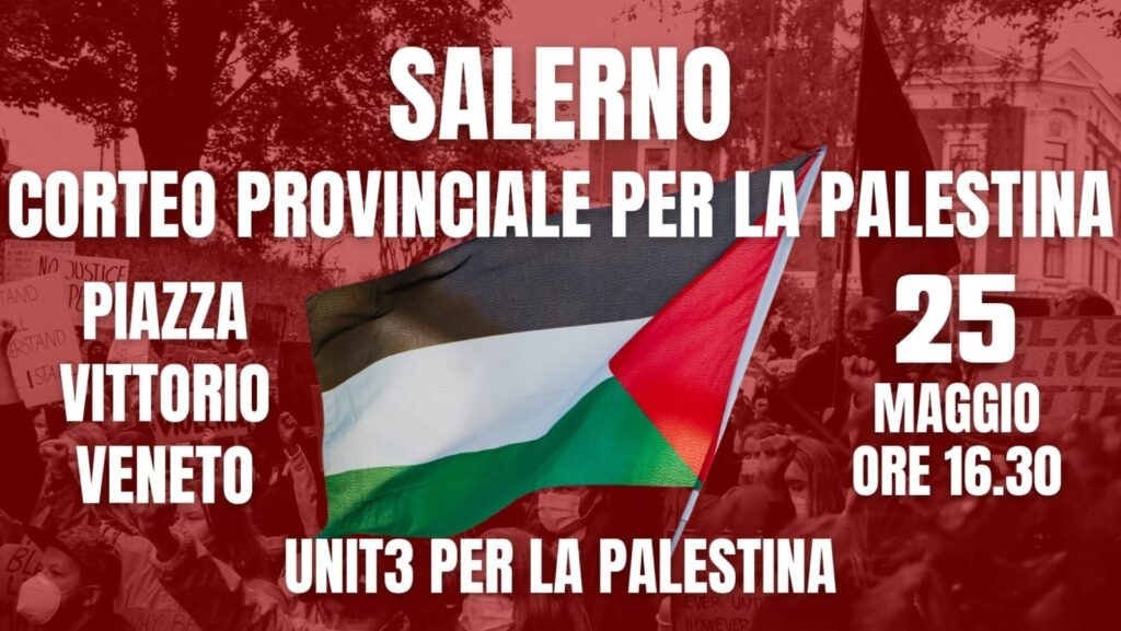 Salerno, un corteo per chiedere il cessate il fuoco a Gaza