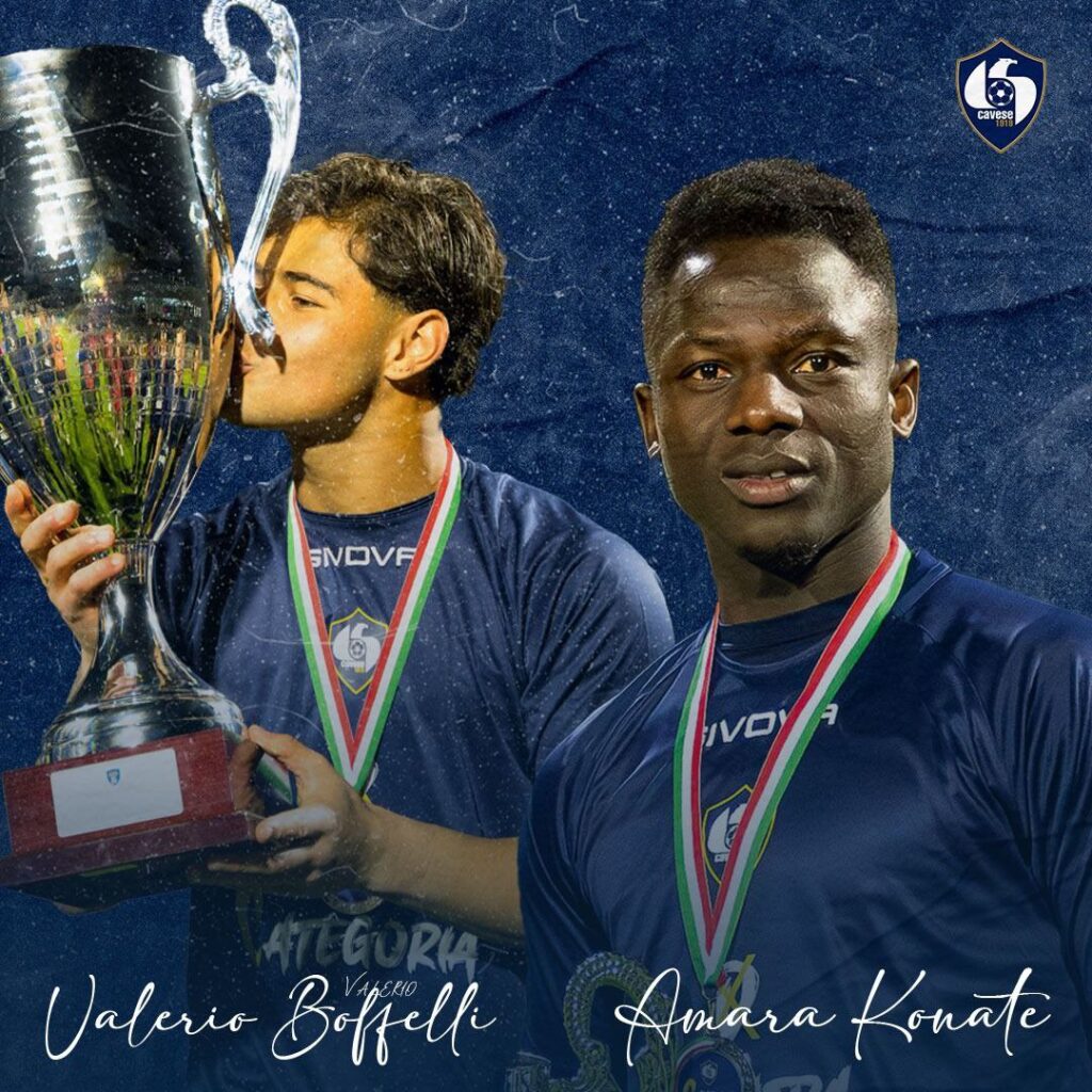 Cavese, confermati Boffelli e Konate