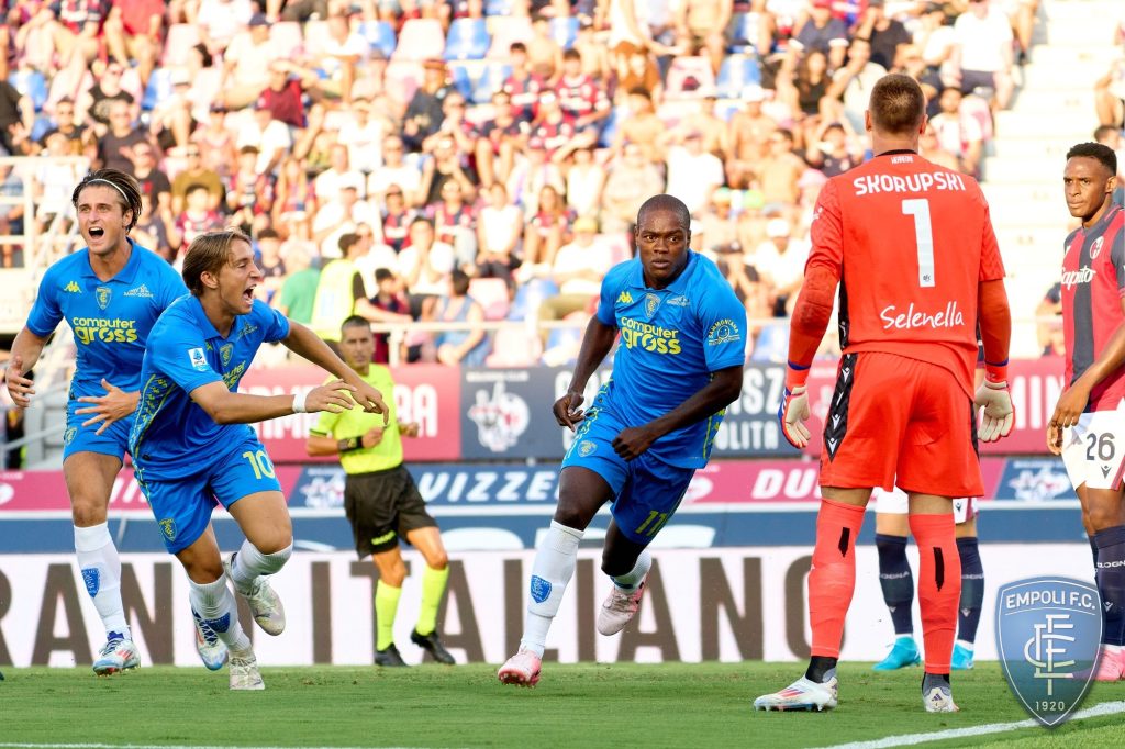 Bologna fermato in casa dall’Empoli, vince il Lecce col Cagliari