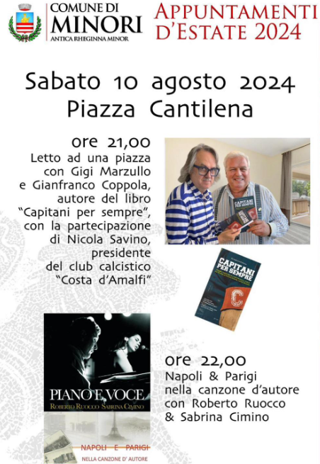 Minori ospita Gigi Marzullo e Gianfranco Coppola