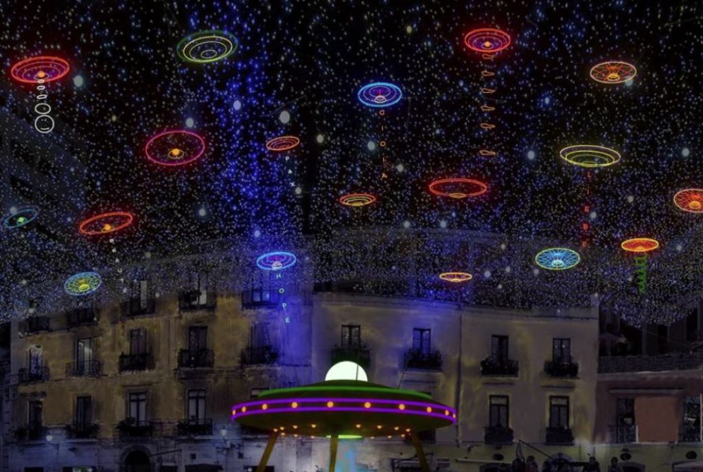 Luci d’Artista 2024 a Salerno: bolle, fumo ed effetti speciali