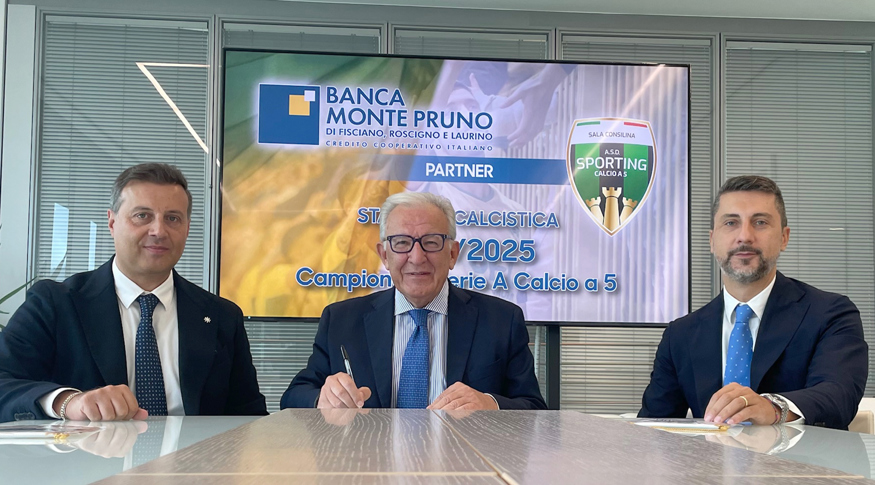 La BCC Monte Pruno partner dello Sporting Futsal Sala Consilina per il secondo Campionato di Serie A