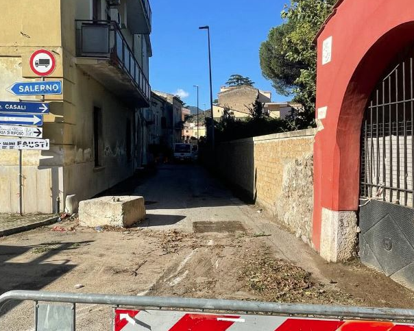 Roccapiemonte, la strada riapre dopo l’alluvione di due anni fa