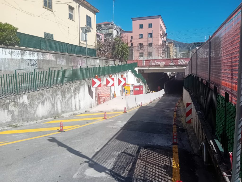 Salerno, riaperto il sottopasso di via Ss. Martiri