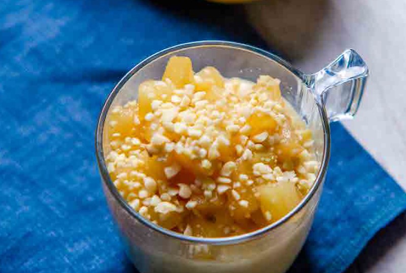 Budino di pera e cocco