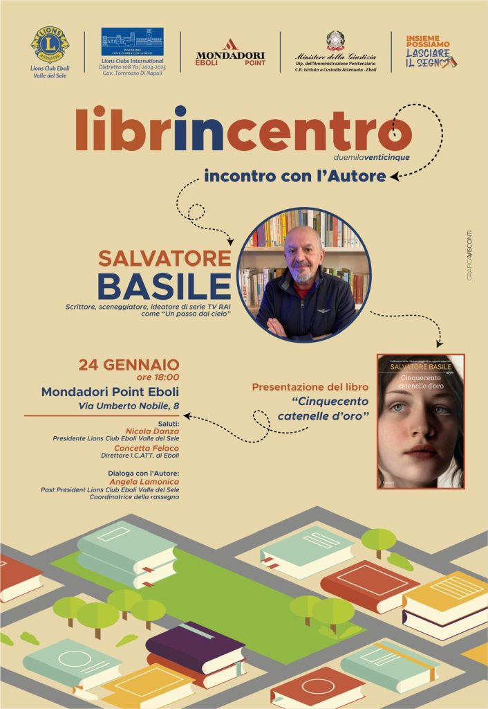 “Libri in centro”, al Mondadori Point di Eboli c’è Salvatore Basile