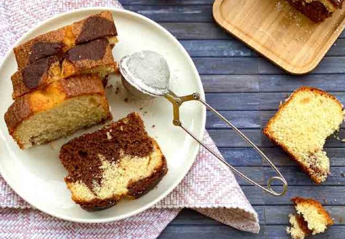 Torta della nonna con zucca e cacao