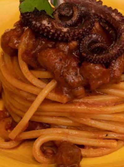 Spaghetti al ragù di polpo