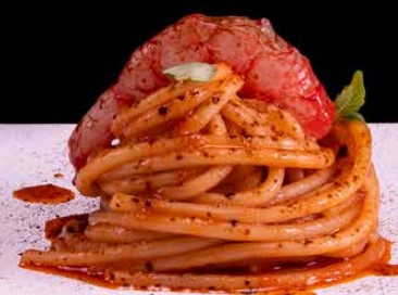 Spaghetti gamberi e liquirizia