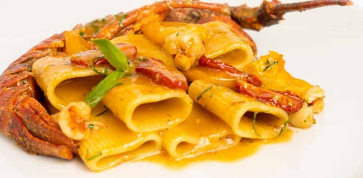 Pacchero con aragosta