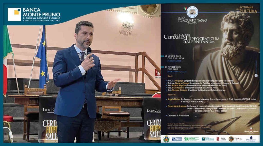 Cultura e Giovani: la BCC Monte Pruno al fianco del Liceo Classico “Torquato Tasso” per il XXII Certamen