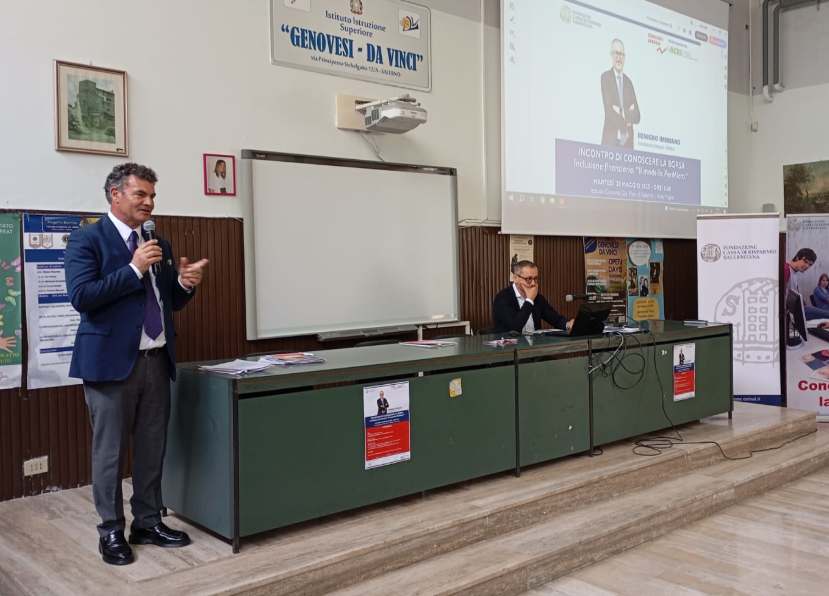 “Conoscere la borsa”, studenti a lezione con Benigno Imbriano