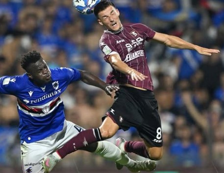 Salernitana-Sampdoria 0-1, blucerchiati in vantaggio a fine primo tempo