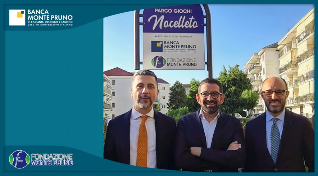 Inaugurato il Parco Giochi di Nocelleto di Fisciano, realizzato con il supporto della Banca Monte Pruno e della Fondazione Monte Pruno