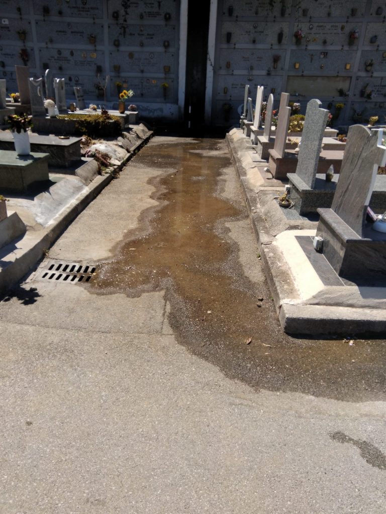 Cimitero di Salerno, il degrado regna sovrano