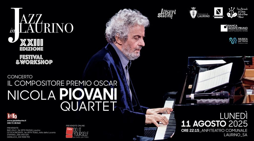 JazzinLaurino, partita la XXIII edizione: grande attesa per il concerto del Maestro Nicola Piovani