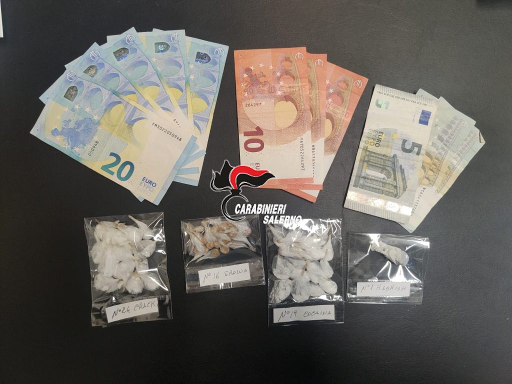 Castel San Giorgio: arrestato 20enne per spaccio di hashish, cocaina, crack ed eroina