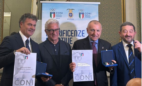 Salerno, consegnate le onoreficenze sportive del Coni