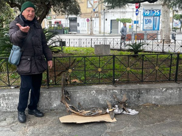 Eboli, sradicata nella notte la stele in memoria del tenente colonnello Carmine Calò