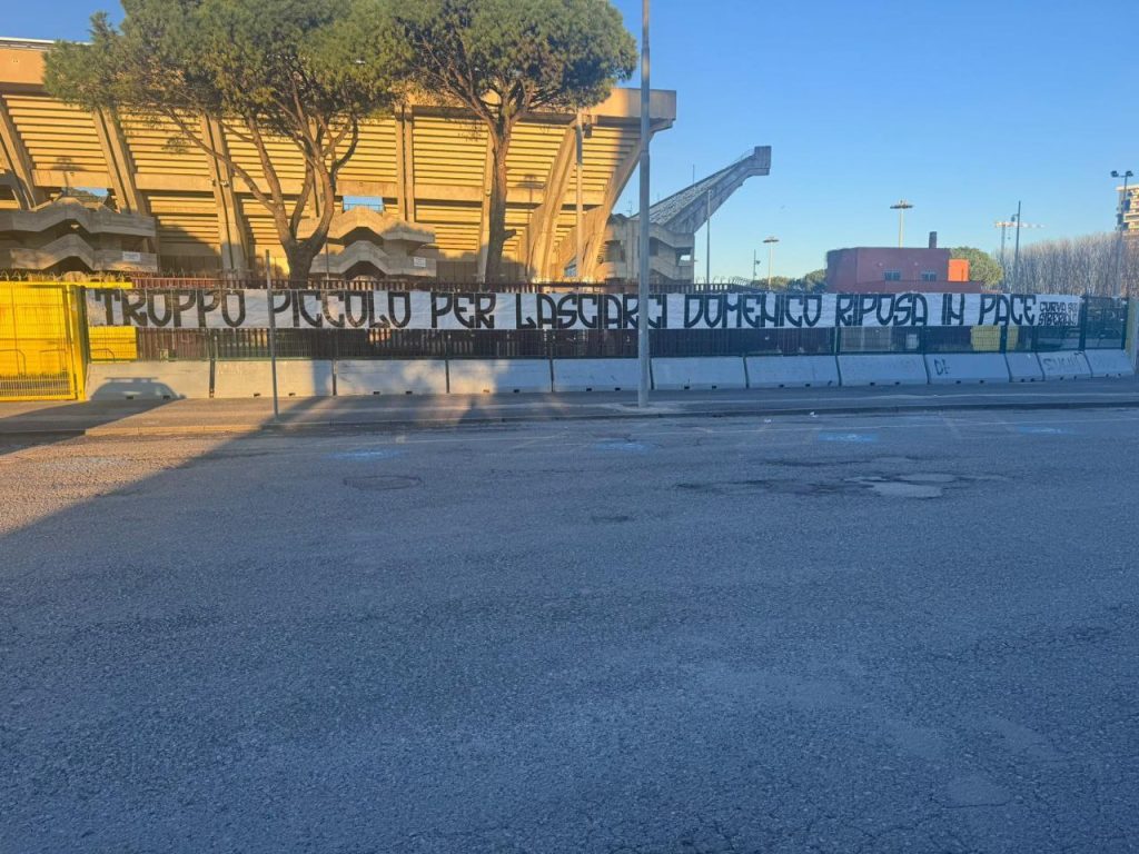 Salernitana, omaggio della Curva Sud per il piccolo Domenico