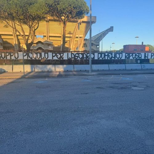 Salernitana, omaggio della Curva Sud per il piccolo Domenico