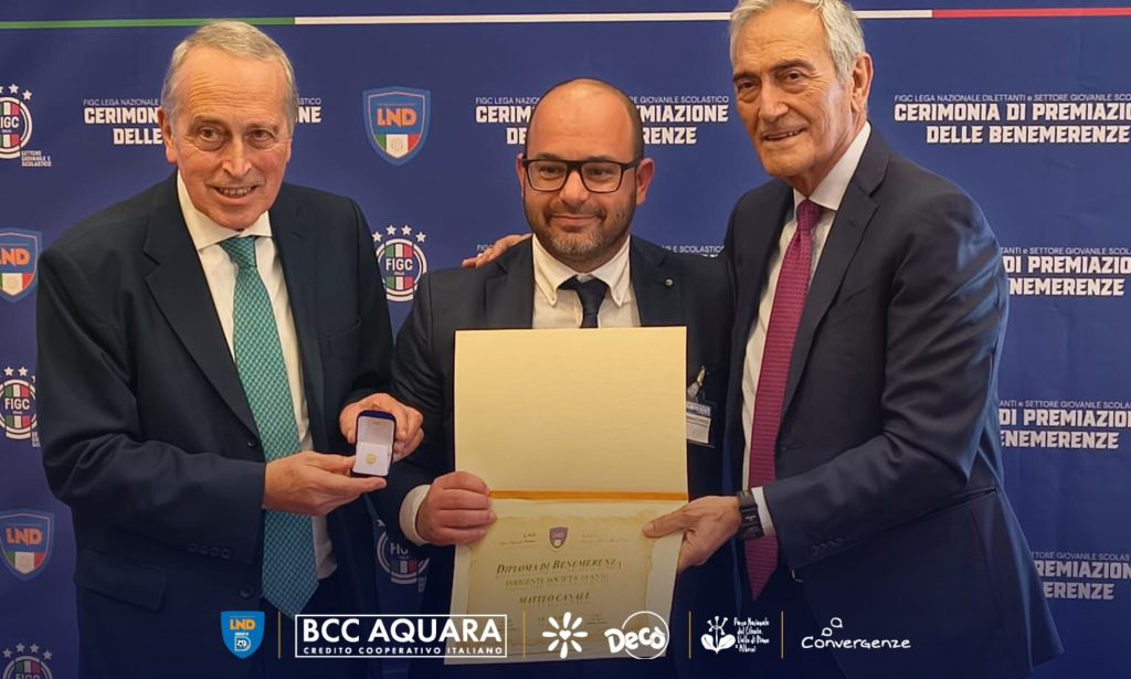 Gelbison, premiato dalla Lnd il direttore generale Matteo Canale
