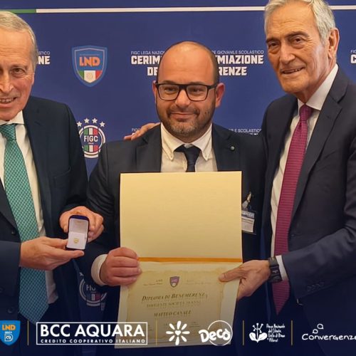 Gelbison, premiato dalla Lnd il direttore generale Matteo Canale