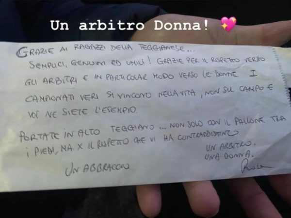 Messaggio arbitro